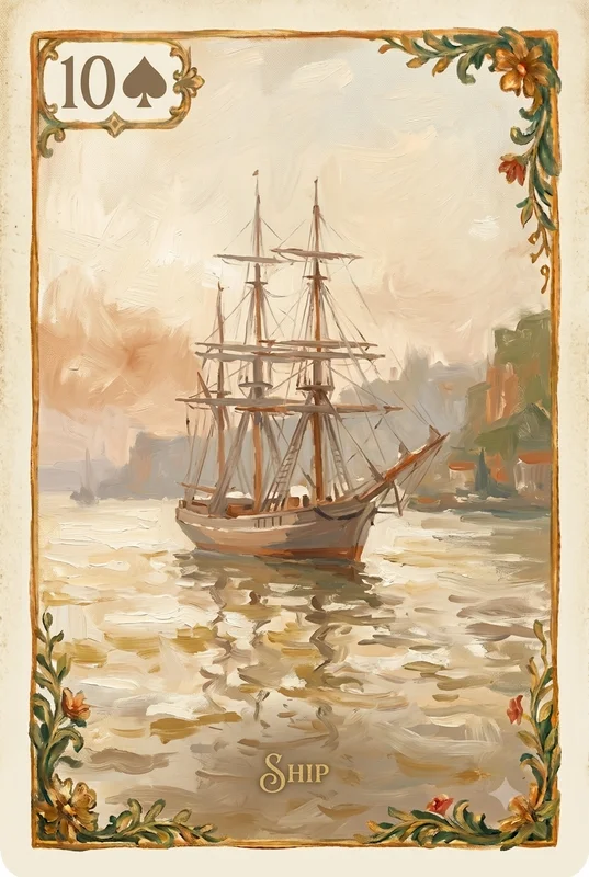 Ship — Lenormand card illustration