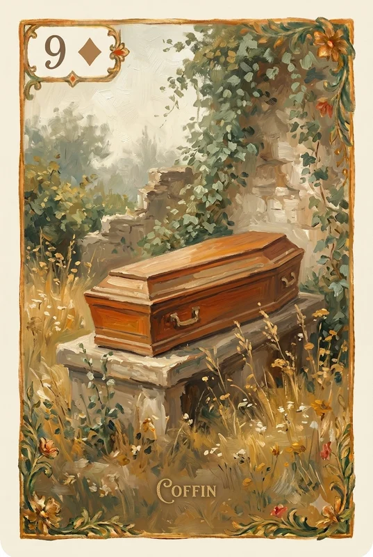 Coffin — Lenormand card illustration