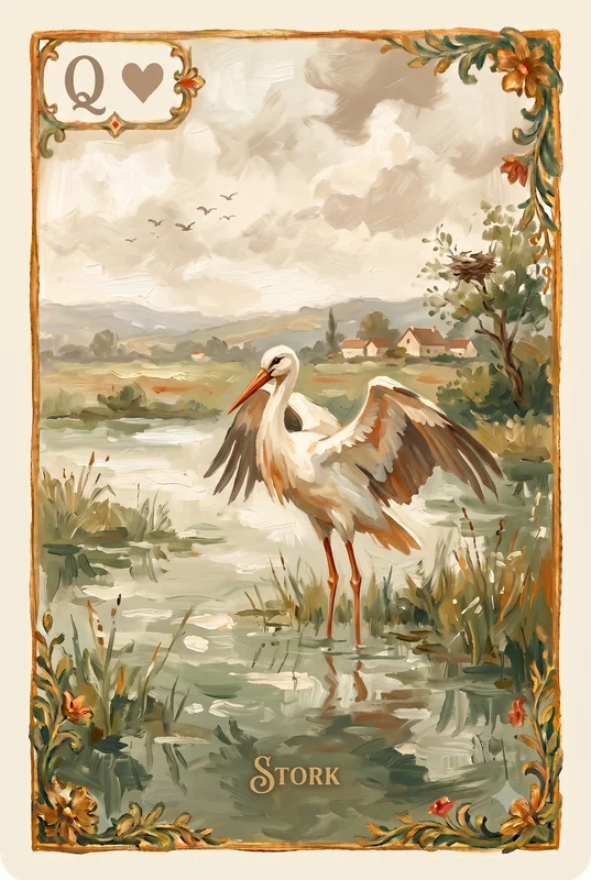 Stork — Lenormand card illustration