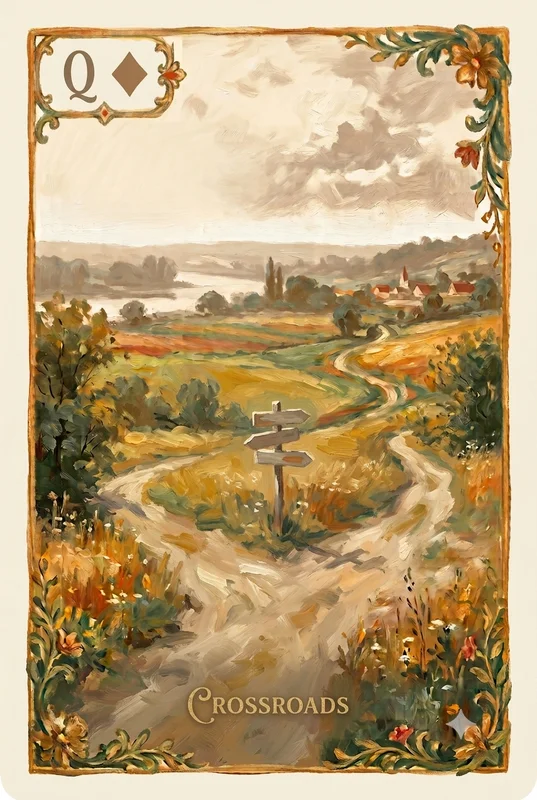 Crossroads — Lenormand card illustration